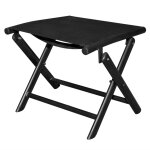 Vidaxl repose - pied pliable noir aluminium