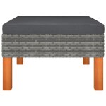 Vidaxl repose - pied r�sine tress�e et bois d'eucalyptus massif