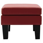 Vidaxl repose - pied rouge bordeaux similicuir