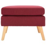 Vidaxl repose - pied rouge bordeaux tissu
