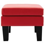 Vidaxl repose - pied rouge similicuir