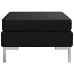 Vidaxl repose - pied sectionnel avec coussin tissu noir