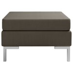 Vidaxl repose - pied sectionnel avec coussin tissu taupe