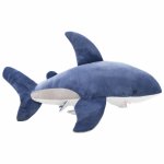 Vidaxl requin en peluche 200 cm bleu et blanc