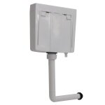 Vidaxl rservoir de toilette 3 / 6 l gris