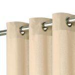 Vidaxl rideaux avec anneaux en mtal 2 pcs coton 140x175 cm beige