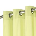 Vidaxl rideaux avec anneaux en mtal 2 pcs coton 140x175 cm vert
