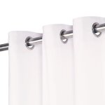 Vidaxl rideaux avec anneaux en mtal 2 pcs coton 140x225 cm blanc