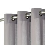 Vidaxl rideaux avec anneaux en mtal 2 pcs coton 140x225 cm gris