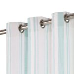 Vidaxl rideaux avec anneaux en mtal 2 pcs coton 140x225cm rayure bleu