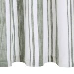 Vidaxl rideaux avec anneaux en mtal 2 pcs coton 140x225cm rayure vert