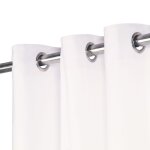 Vidaxl rideaux avec anneaux en mtal 2 pcs coton 140x245 cm blanc