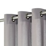 Vidaxl rideaux avec anneaux en mtal 2 pcs coton 140x245 cm gris