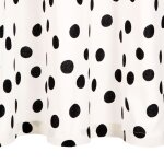Vidaxl rideaux et anneaux en mtal 2 pcs coton 140x245 cm noir pois