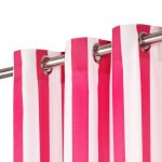 Vidaxl rideaux avec anneaux en mtal 2 pcs tissu 140x175cm rayure rose