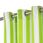 Vidaxl rideaux avec anneaux en mtal 2 pcs tissu 140x245cm rayure vert