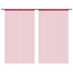 Vidaxl rideau en fils 2 pcs 100 x 250 cm bordeaux