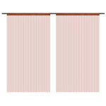 Vidaxl rideau en fils 2 pcs 100 x 250 cm marron