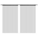 Vidaxl rideau en fils 2 pcs 100 x 250 cm noir