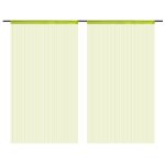 Vidaxl rideau en fils 2 pcs 100 x 250 cm vert