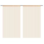 Vidaxl rideau en fils 2 pcs 140 x 250 cm beige