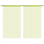 Vidaxl rideau en fils 2 pcs 140 x 250 cm vert