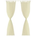 Vidaxl rideau fin crme 140x175 cm 2 pcs