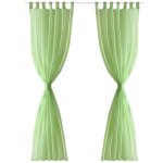 Vidaxl rideau fin vert pomme 140x175 cm 2 pcs