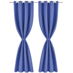 Vidaxl rideau avec ?illets mtalliques 2 pcs 135 x 245 cm bleu