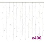 Vidaxl rideau lumineux à glaçons led 10 m 400 led bleu 8 fonctions Vidaxl rideau lumineux à glaçons led 10 m 400 led bleu 8 fonctions