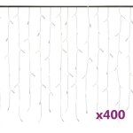 Vidaxl rideau lumineux à glaçons led 10 m 400 led colorées 8 fonctions Vidaxl rideau lumineux à glaçons led 10 m 400 led colorées 8 fonctions