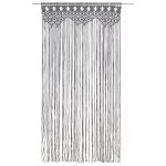 Vidaxl rideau en macram anthracite 140x240 cm coton