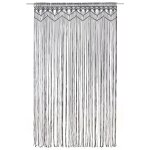 Vidaxl rideau en macram anthracite 140x240 cm coton