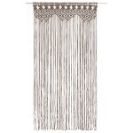 Vidaxl rideau en macram taupe 140x240 cm coton