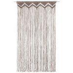 Vidaxl rideau en macram taupe 140x240 cm coton