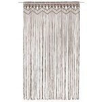 Vidaxl rideau en macram taupe 140x240 cm coton