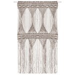 Vidaxl rideau en macram taupe 140x240 cm coton
