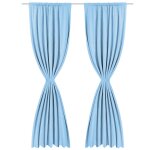 Vidaxl rideau occultant 2 pcs double couche 140 x 175 cm turquoise Vidaxl rideau occultant 2 pcs double couche 140 x 175 cm turquoise
