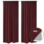 Vidaxl rideau occultant 2 pcs  double couche 140 x 245 cm bordeaux