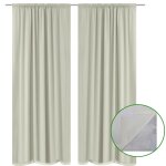 Vidaxl rideau occultant 2 pcs  double couche 140x245 cm couleur crme