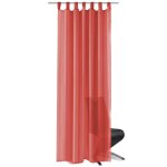 Vidaxl rideau occultant 2 pcs voile 140 x 225 cm rouge