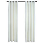 Vidaxl rideaux occultants avec anneaux 2 pcs velours crme 140x175 cm