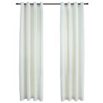 Vidaxl rideaux occultants avec anneaux 2 pcs velours crme 140x225 cm