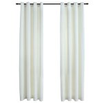 Vidaxl rideaux occultants avec anneaux 2 pcs velours crème 140x245 cm Vidaxl rideaux occultants avec anneaux 2 pcs velours crème 140x245 cm
