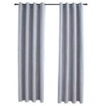 Vidaxl rideaux occultants avec anneaux en m�tal 2 pcs gris 140x225 cm