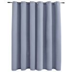 Vidaxl rideau occultant avec anneaux en métal gris 290x245 cm Vidaxl rideau occultant avec anneaux en métal gris 290x245 cm