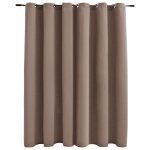 Vidaxl rideau occultant avec anneaux en métal taupe 290x245 cm Vidaxl rideau occultant avec anneaux en métal taupe 290x245 cm