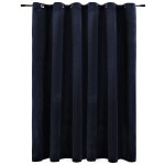Vidaxl rideau occultant avec anneaux en mtal velours noir 290x245 cm