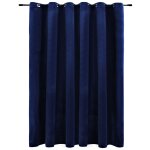 Vidaxl rideau occultant et anneaux velours bleu foncé 290x245 cm Vidaxl rideau occultant et anneaux velours bleu foncé 290x245 cm