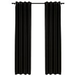 Vidaxl rideaux occultants aspect de lin 2 pcs anthracite 140x225 cm Vidaxl rideaux occultants aspect de lin 2 pcs anthracite 140x225 cm